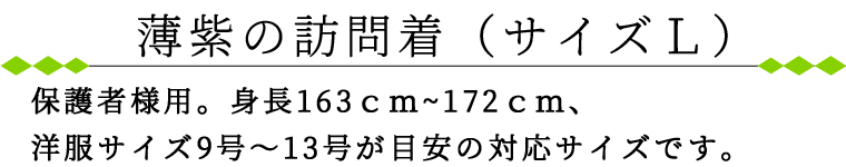 薄紫の訪問着（サイズＬ）